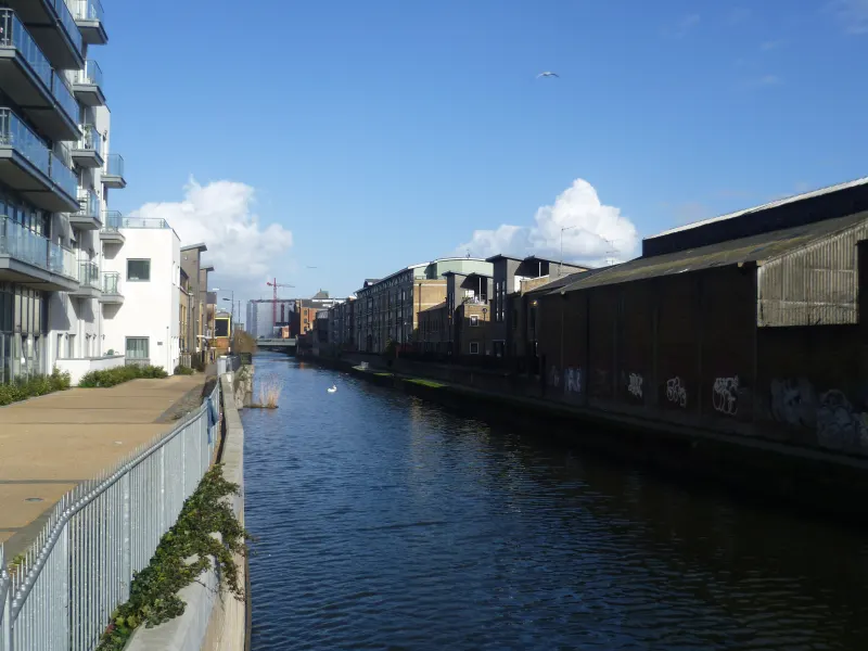 The Limehouse Cut from Bow Common Lane, London
