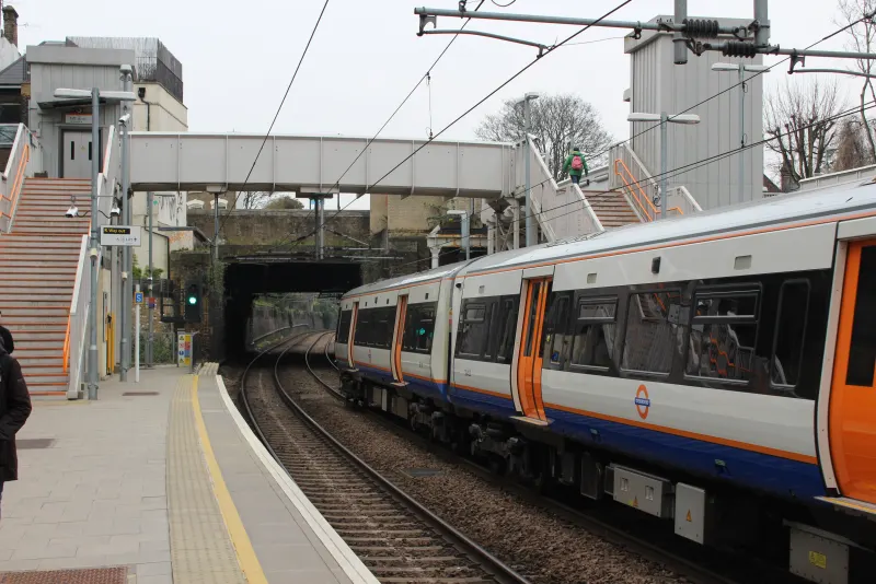 Canonbury Station, looking east, London