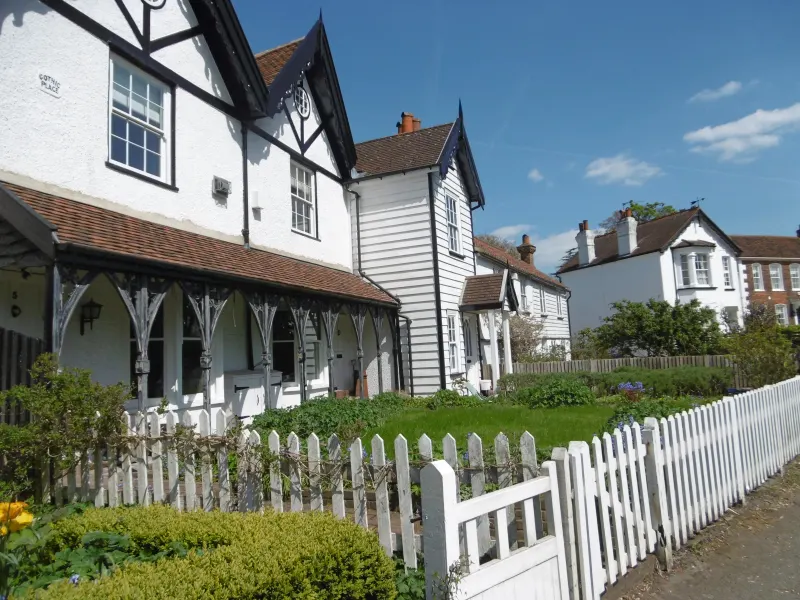 Houses in Dury Road, Hadley Green, Monken Hadley, London