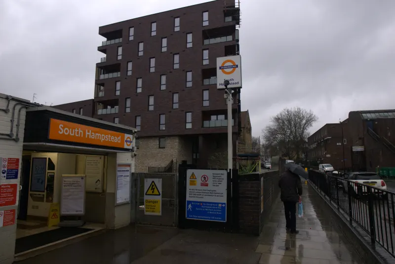 Entrance to South Hampstead station on Loudoun Road, London