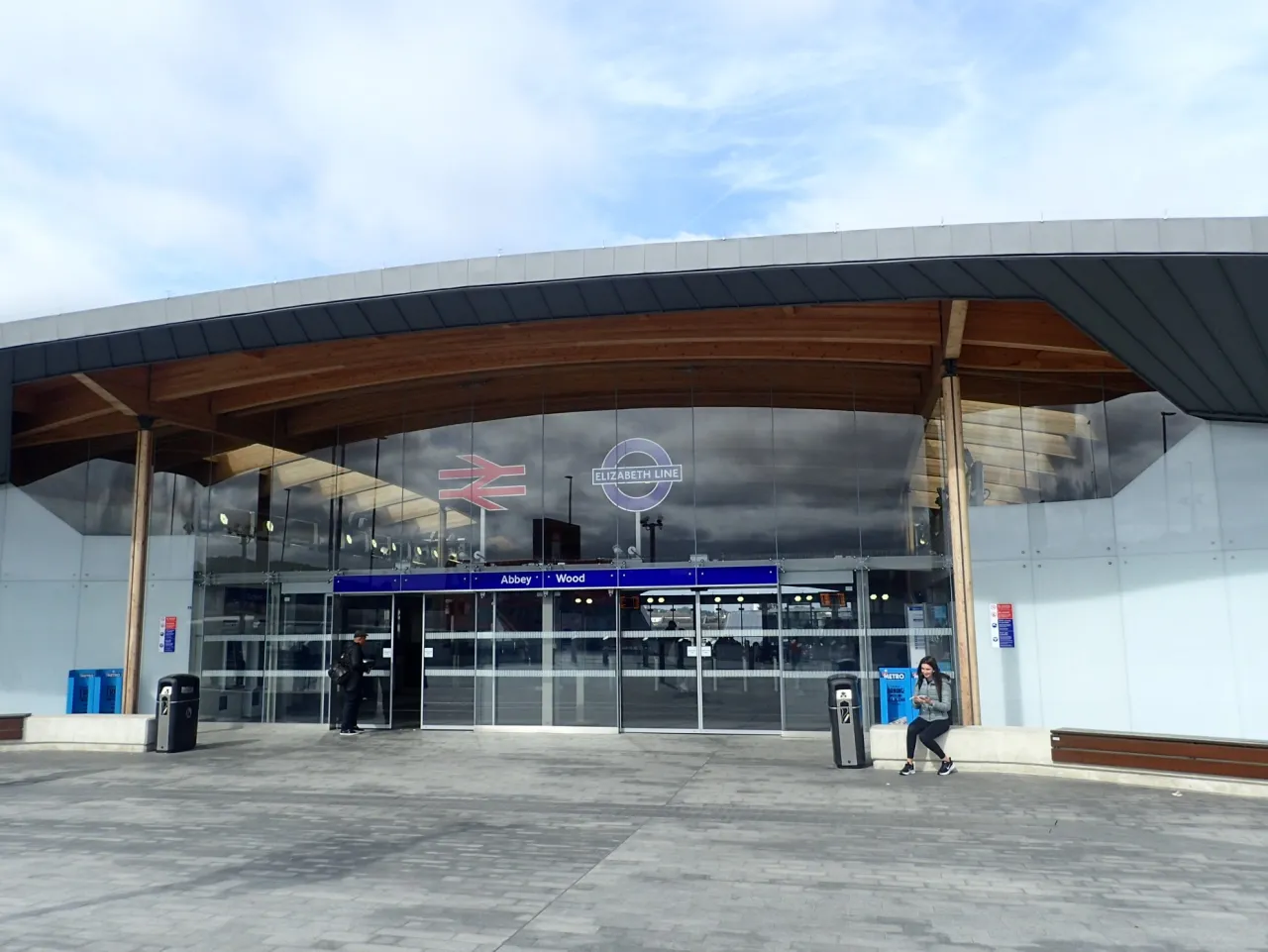 The Elizabeth line station building at Abbey Wood, SE2