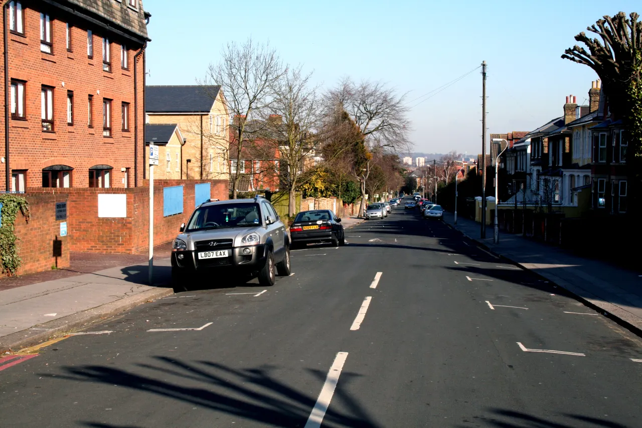 Outram Road in Addiscombe, one of the Victorian residential streets built on the former seminary grounds