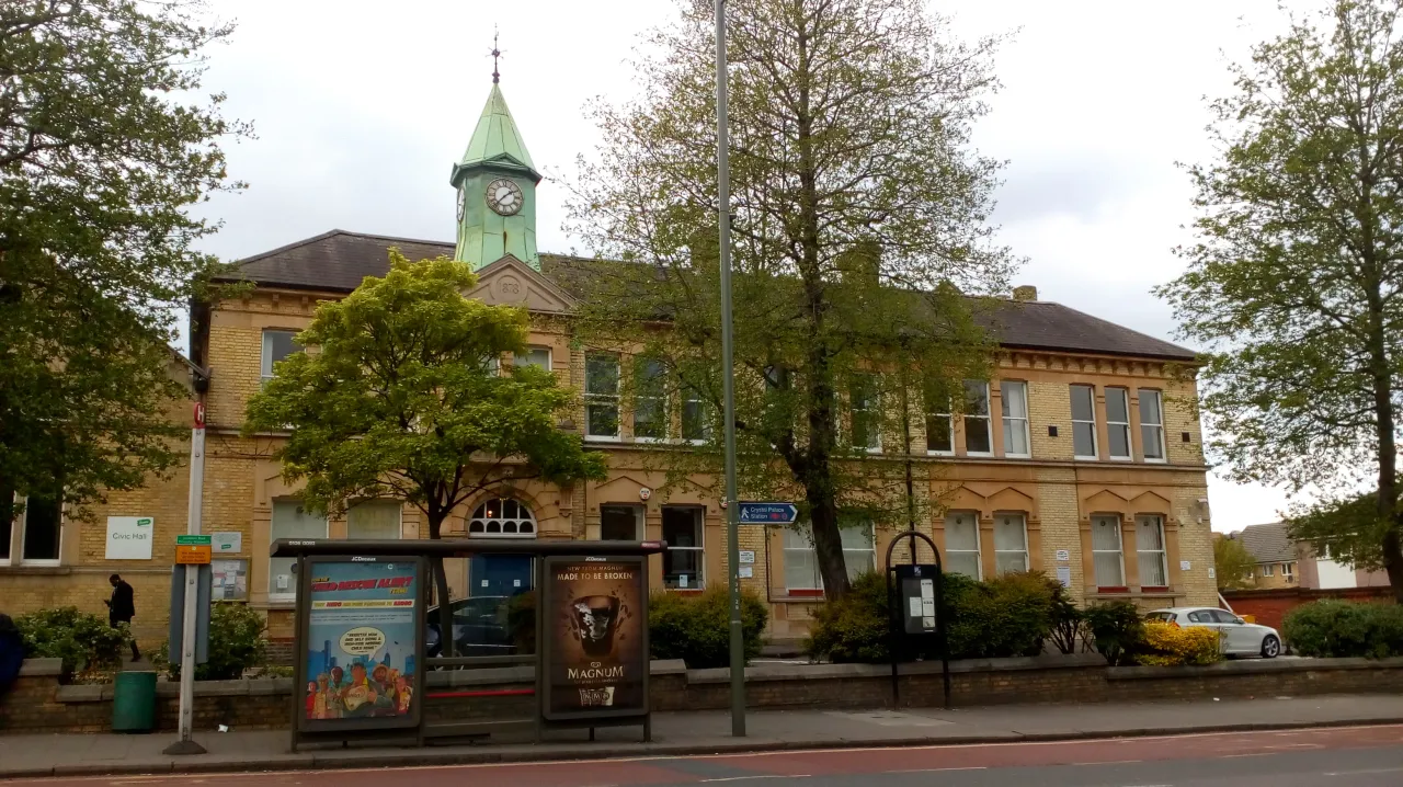 Anerley Town Hall, the former civic centre building on Anerley Road