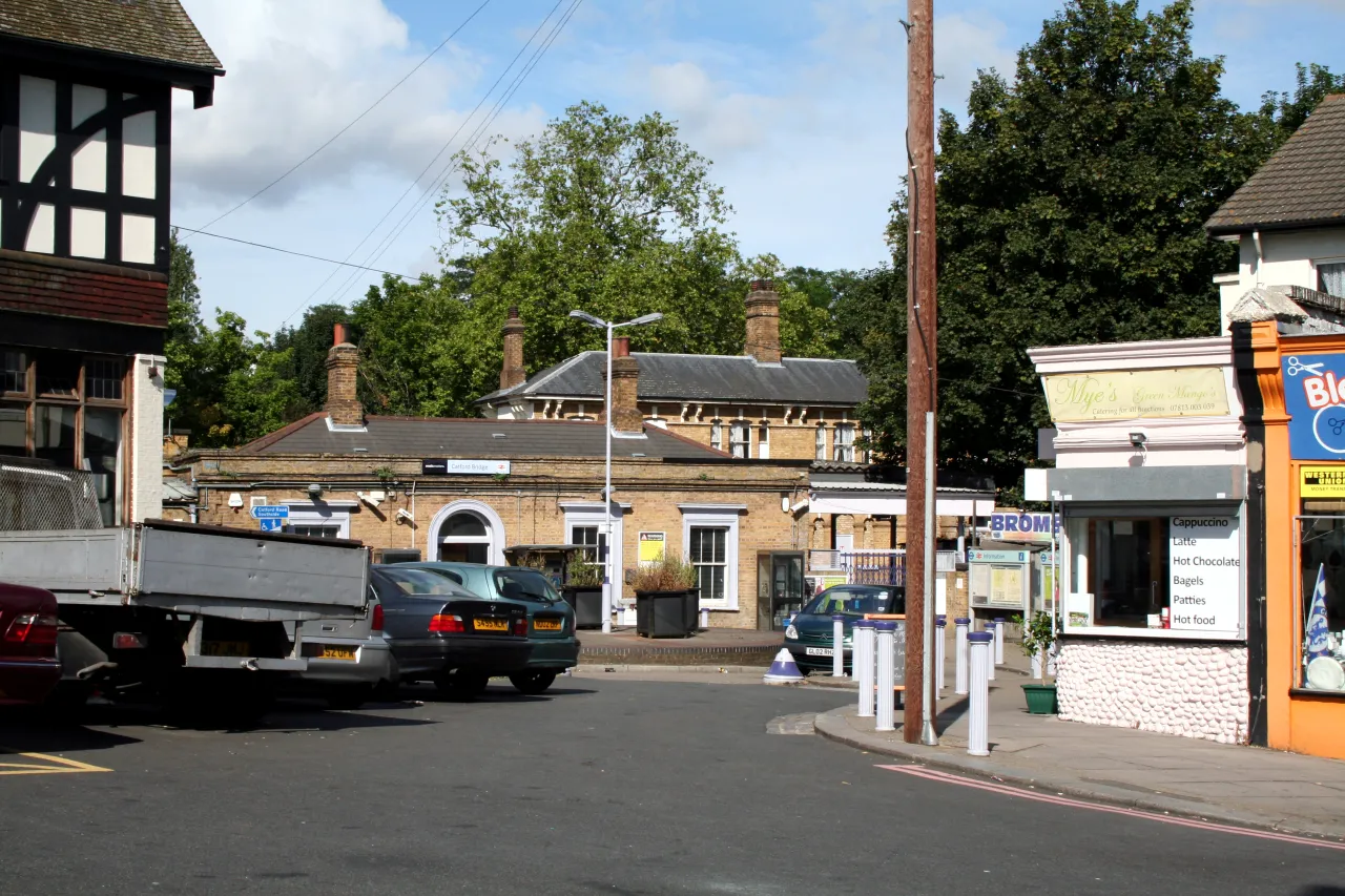 Catford Bridge station and forecourt, near Bellingham in south London
