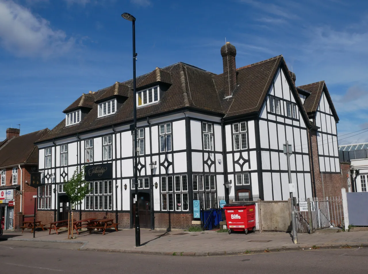 The Fellowship Inn, a mock-Tudor pub in Bellingham, south London