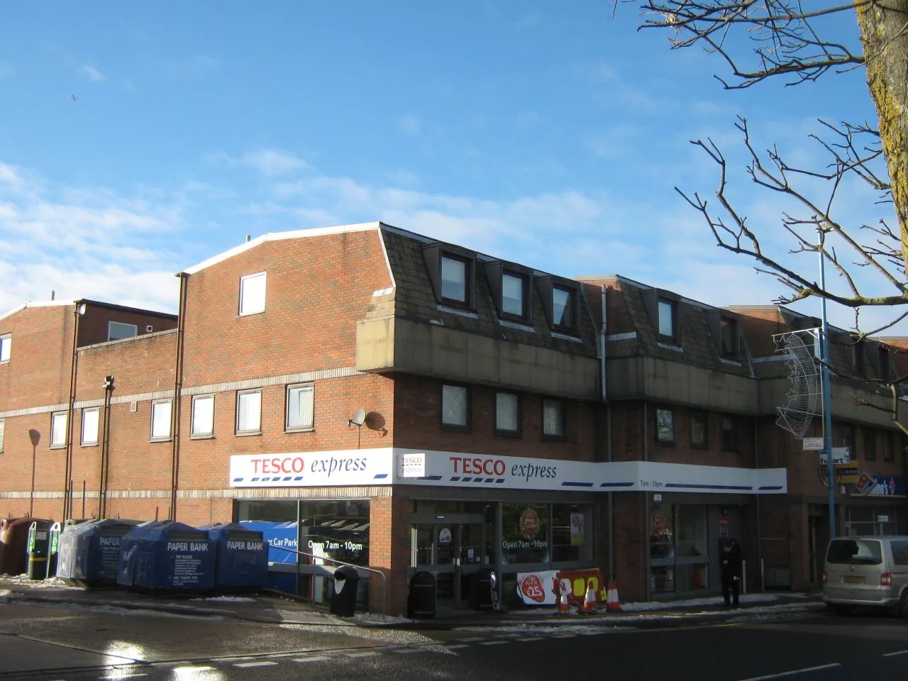 A small parade of shops including Tesco Express in Biggin Hill village centre