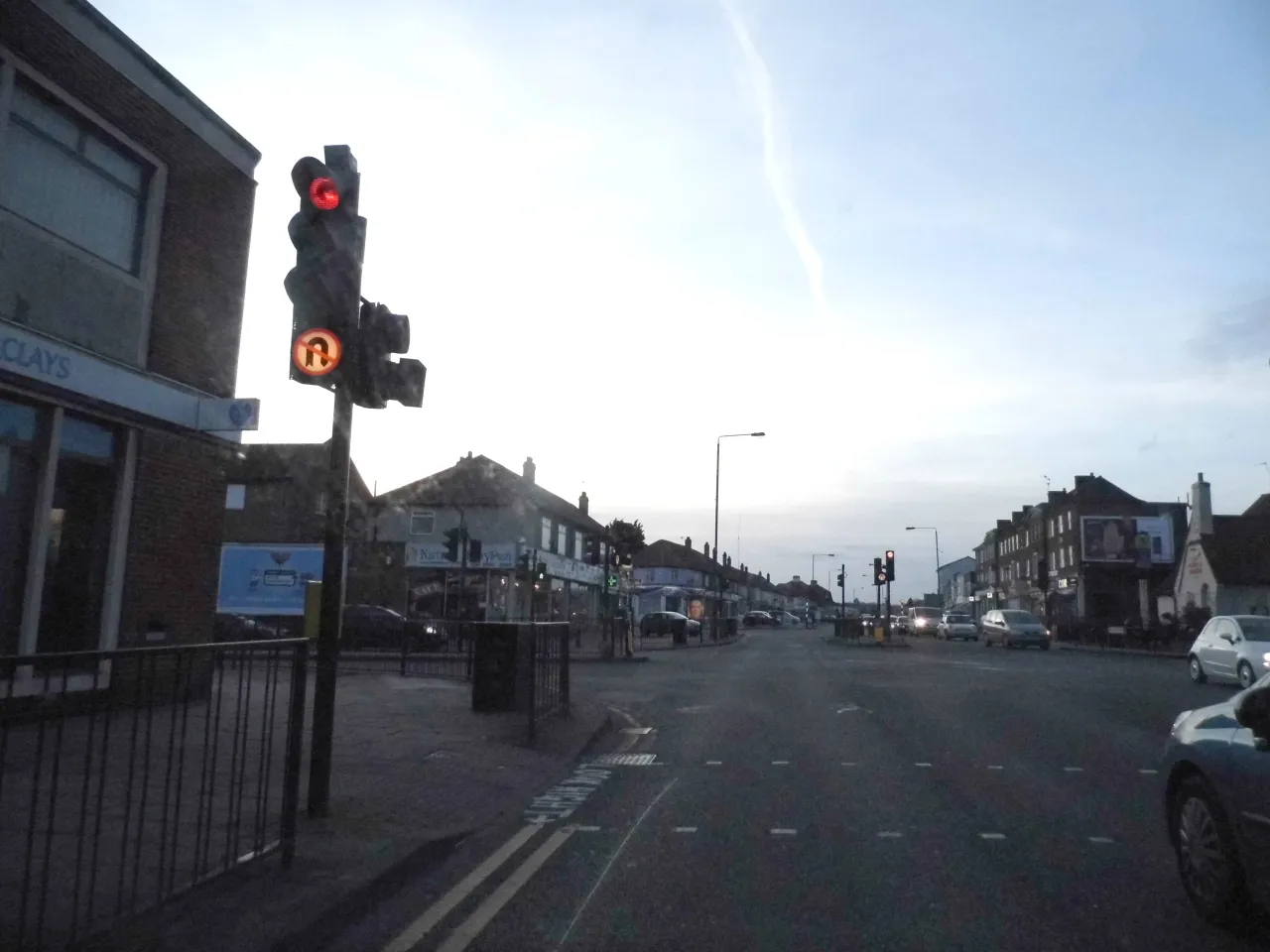 Blackfen Road at the junction with Wellington Avenue, Blackfen
