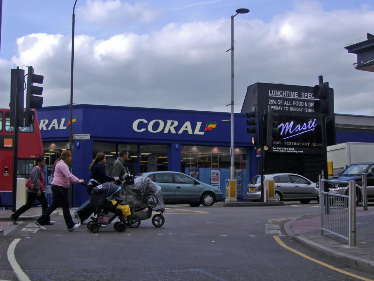 Wembley High Road, a busy shopping street in Brent