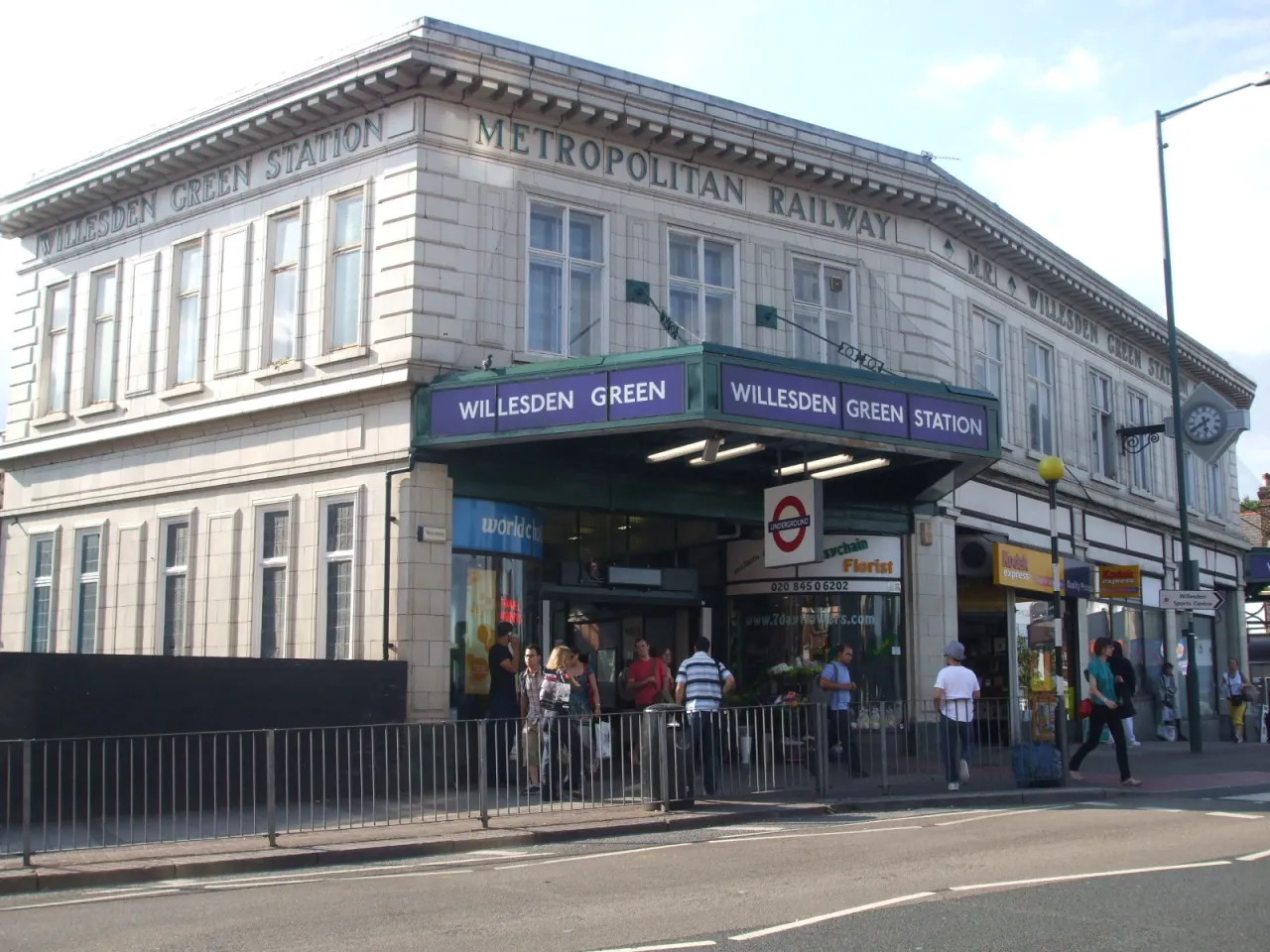 Willesden Green station building, one of the two older areas that merged to form Brent