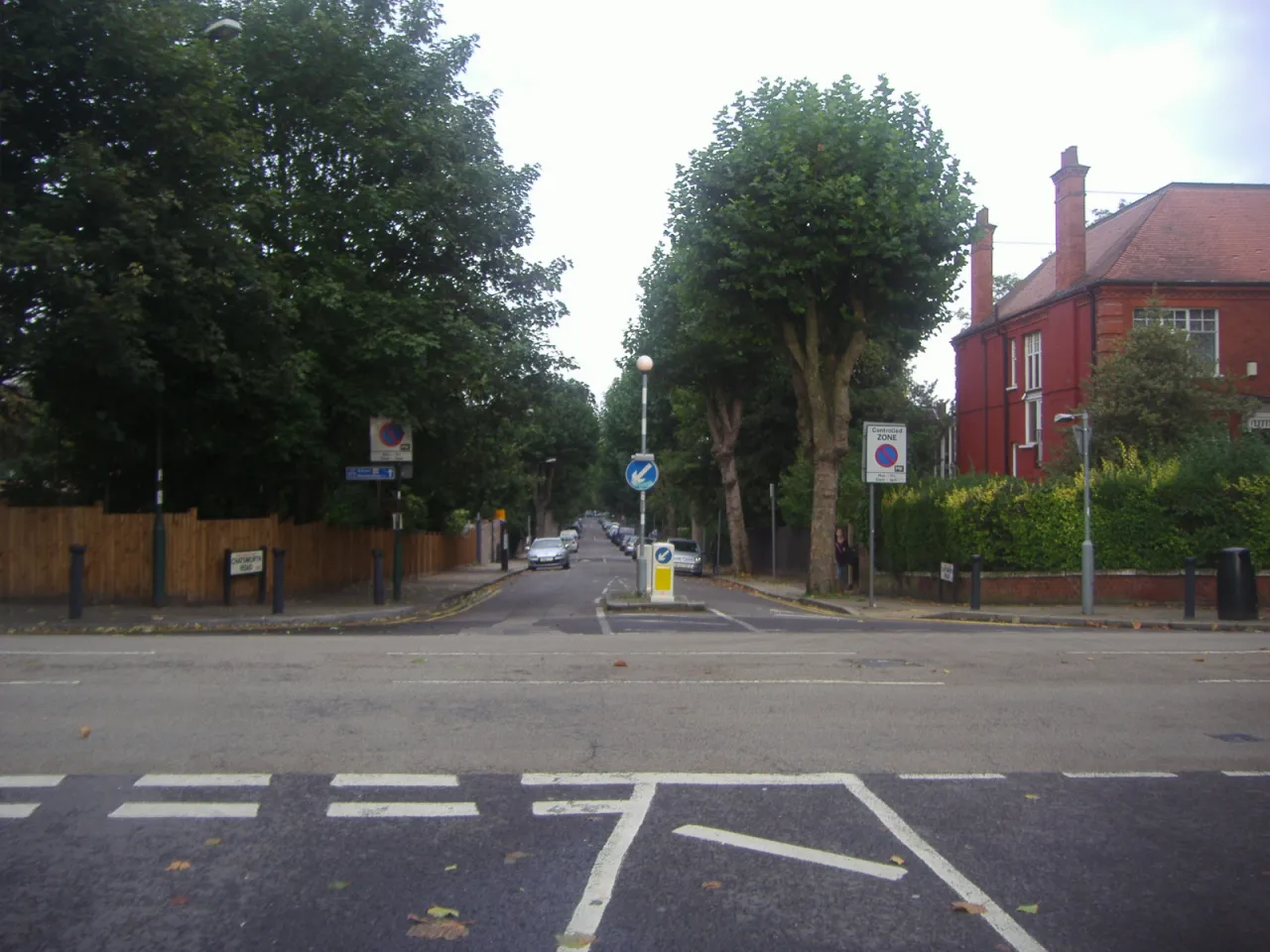 Mapesbury Road, a tree-lined residential street near Brondesbury Park