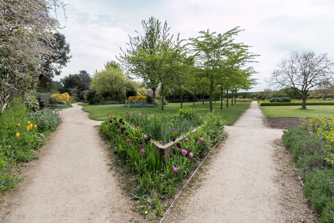 Coronation Garden path at Forty Hall Park, near Bulls Cross, Enfield