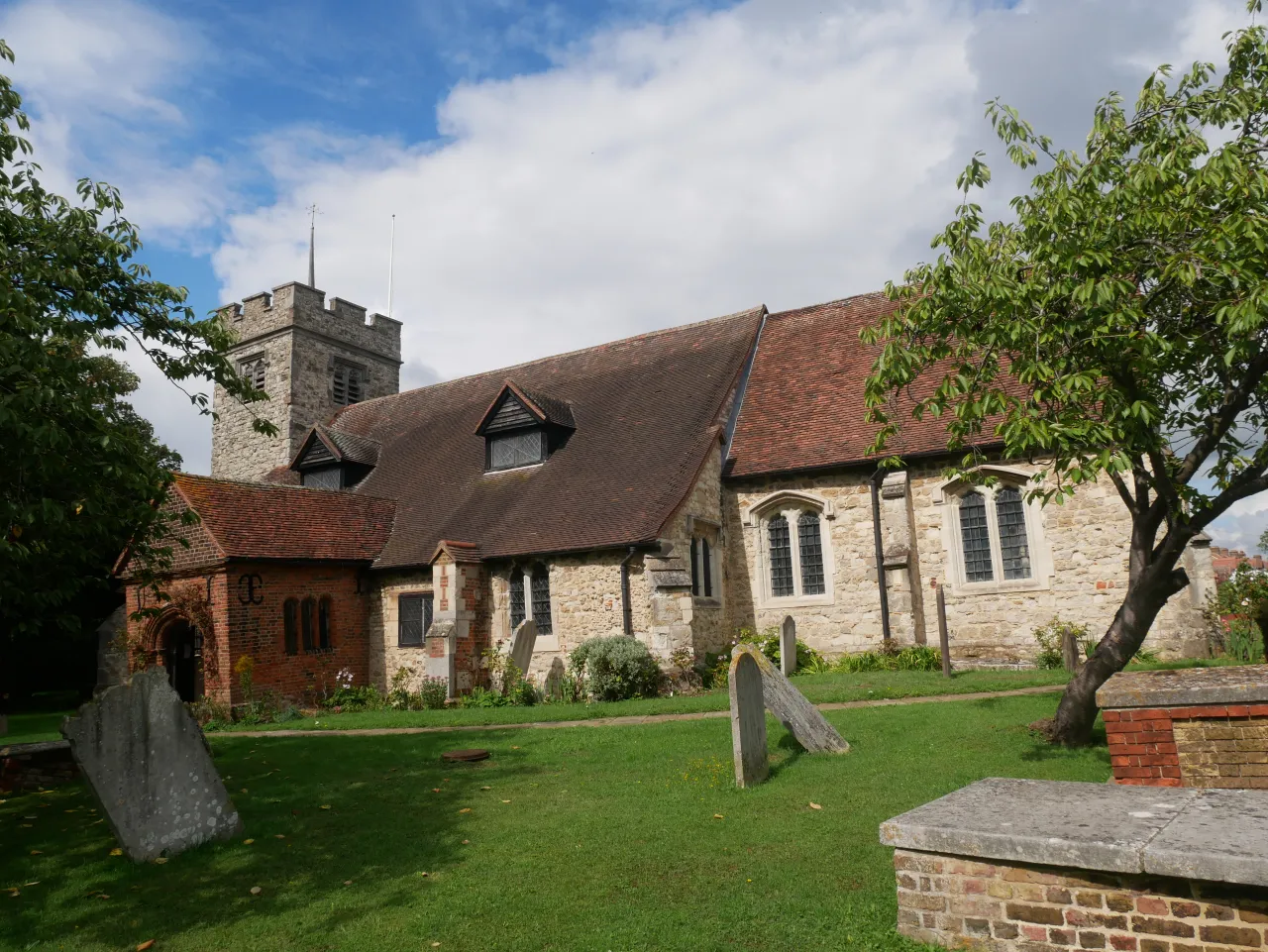 The south face of the old All Saints Church, Chingford, the medieval former parish church