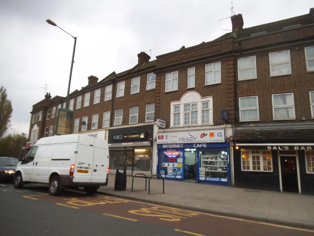 A parade of shops on Neasden Lane, near Church End, Willesden