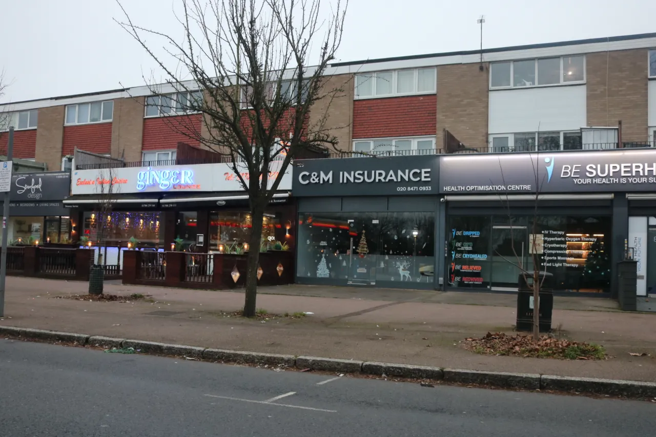 Shops and businesses on Corbets Tey Road, Upminster