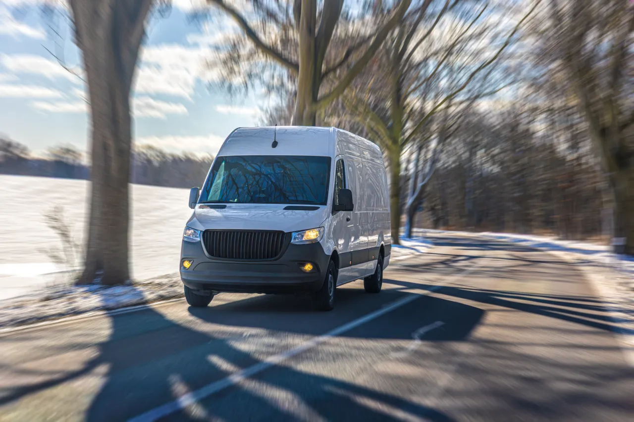A delivery van covering a route, out on the road well ahead of the day's cut-off