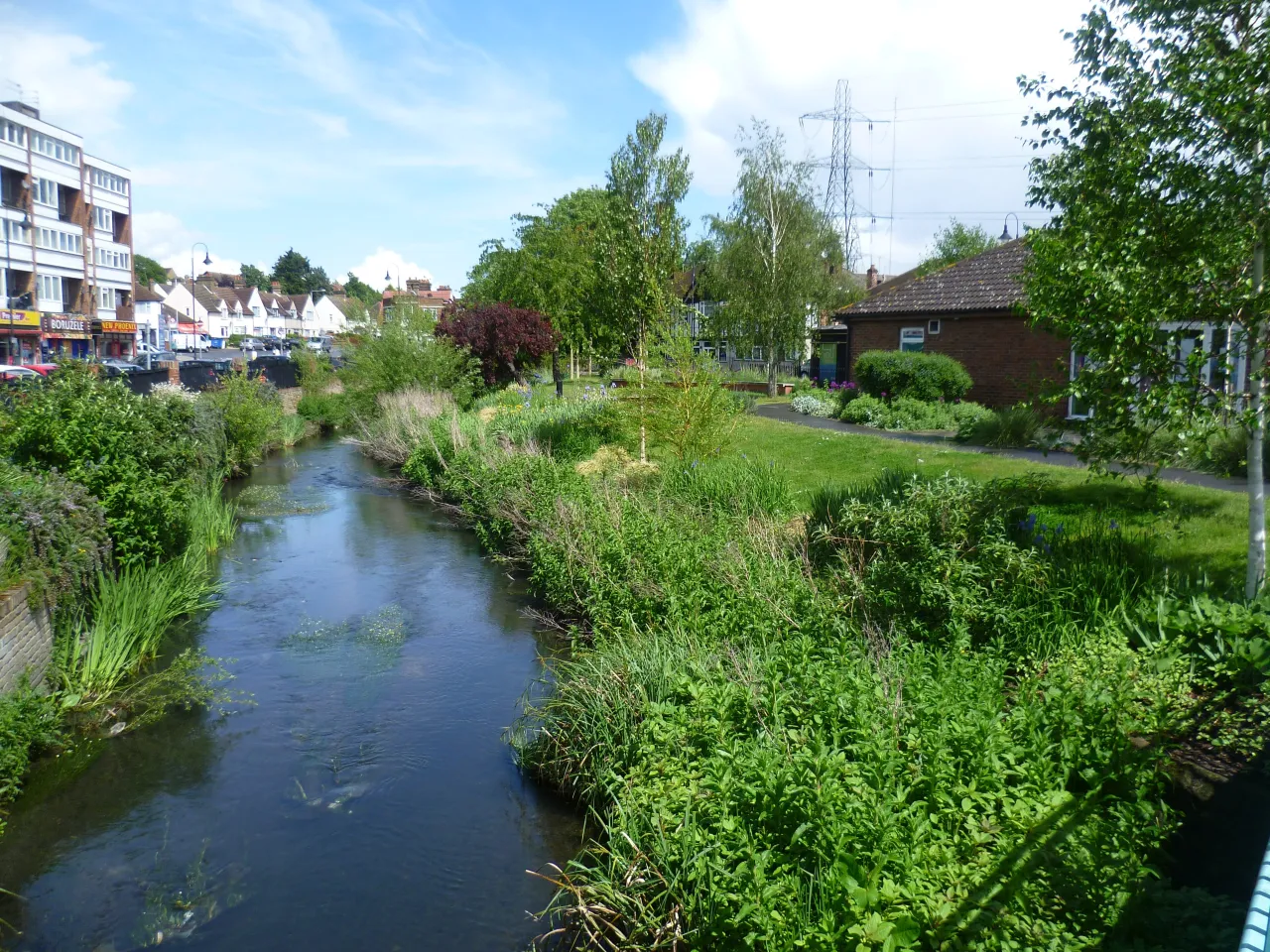 Waterside Gardens in Crayford, alongside the river close to the town centre