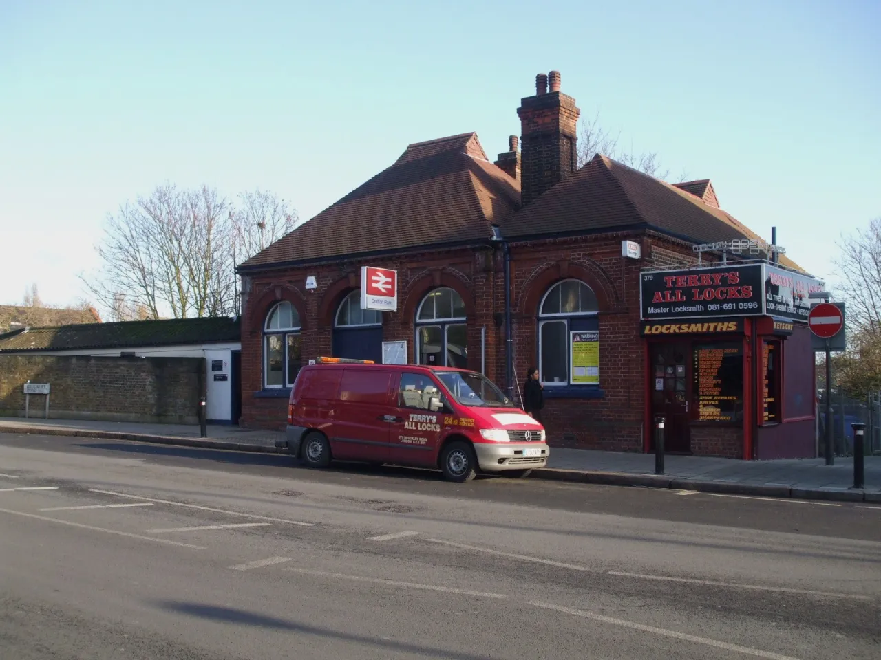 Crofton Park station building on Brockley Road, Crofton Park, SE4