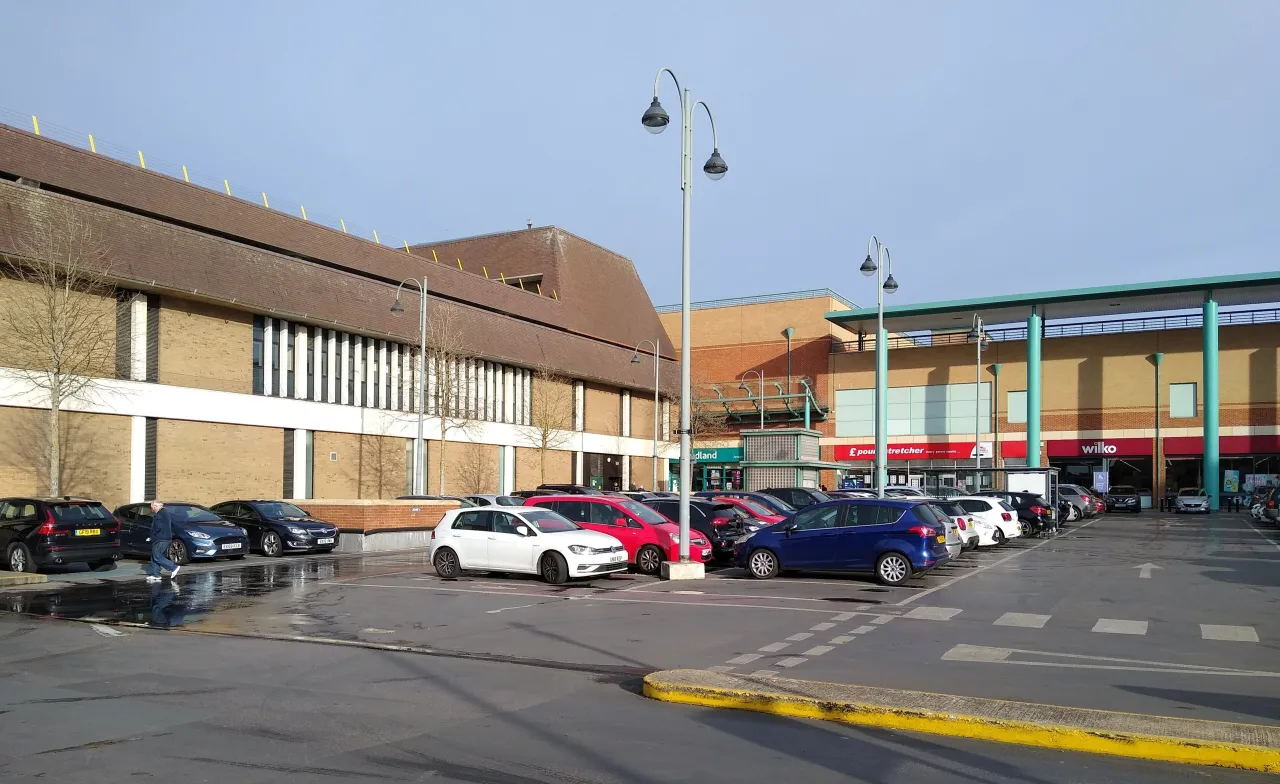 Bexleyheath Broadway Shopping Centre, the retail hub near Crook Log at the west edge of the town