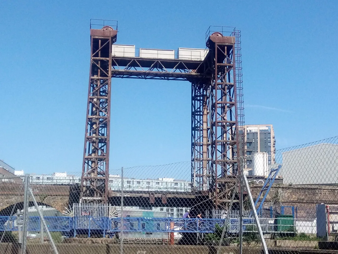 Deptford Creek Lift Bridge, the disused railway lift bridge over the creek