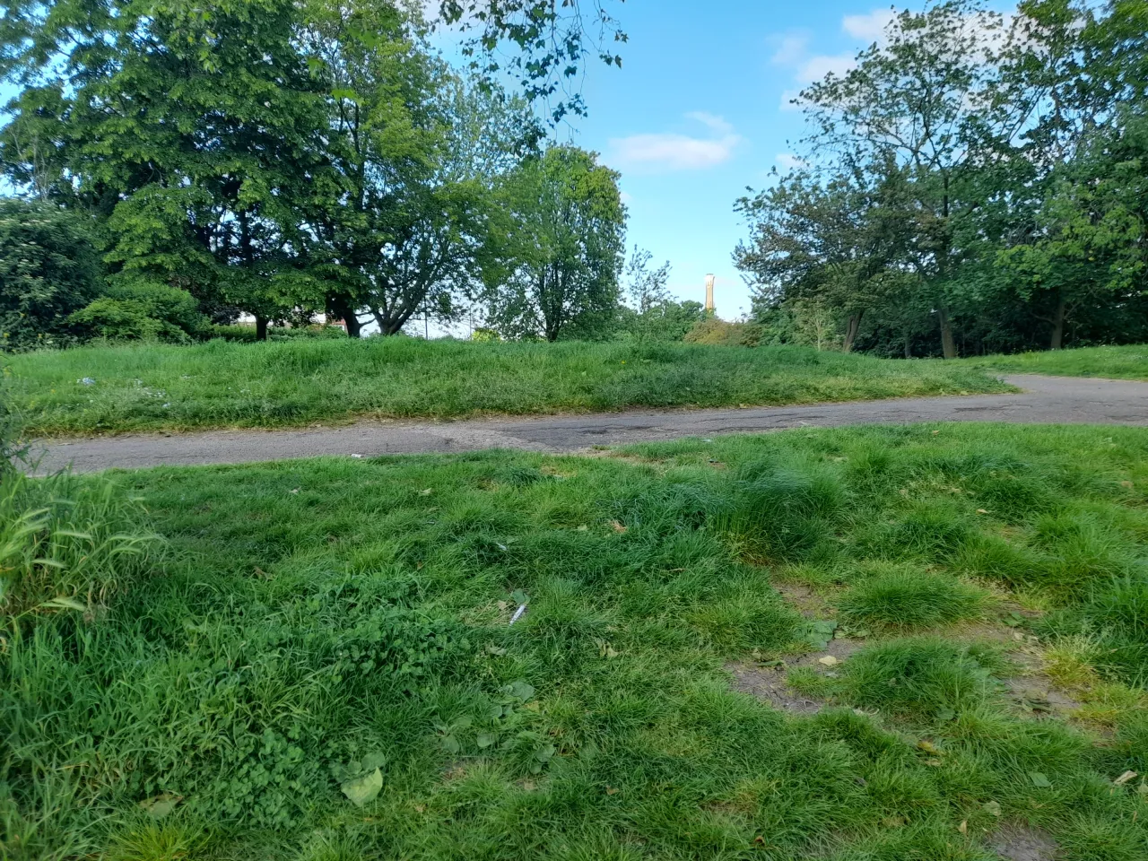 A grass path through Gladstone Park, Dollis Hill