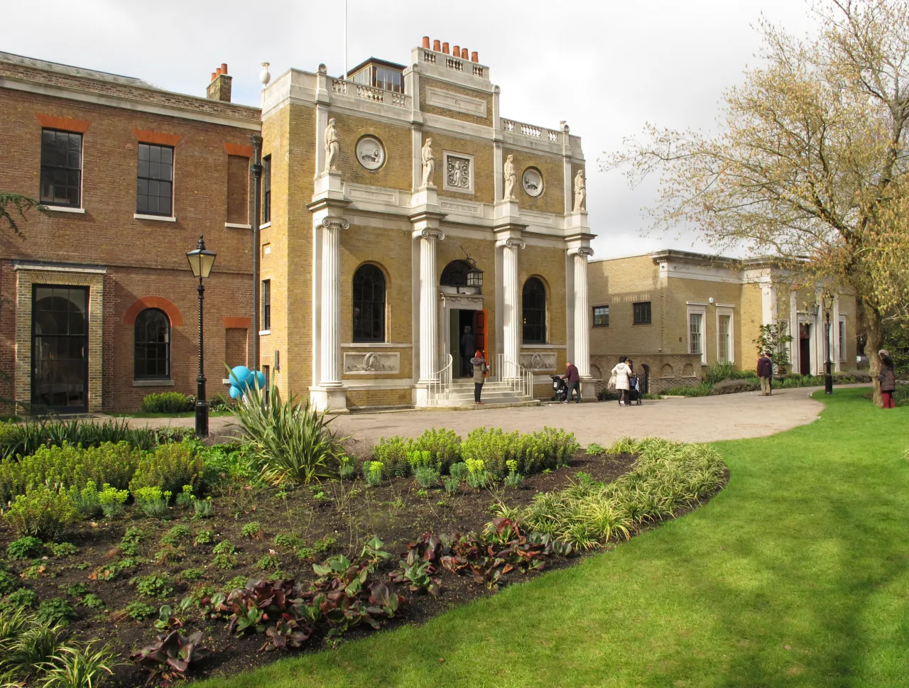 Pitzhanger Manor in Ealing, viewed from its garden