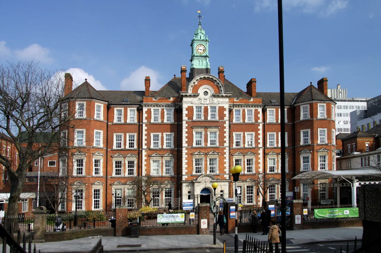 Hammersmith Hospital, on the edge of East Acton