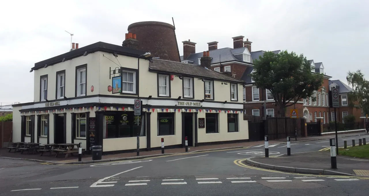 The Old Mill public house overlooking Plumstead Common, near East Wickham