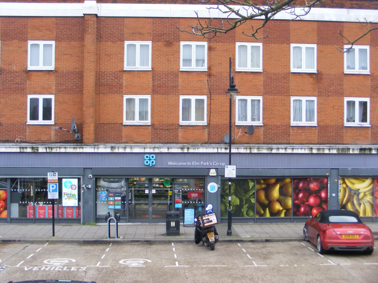 Co-op Food store and shops in Elm Park, Hornchurch