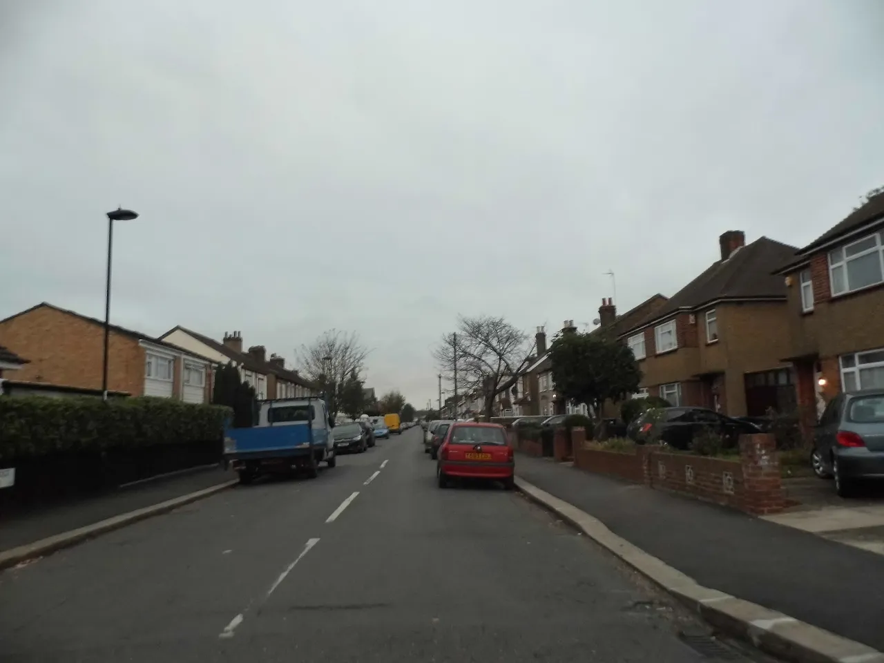 Totteridge Road, a residential street of semi-detached houses in Freezywater, Enfield