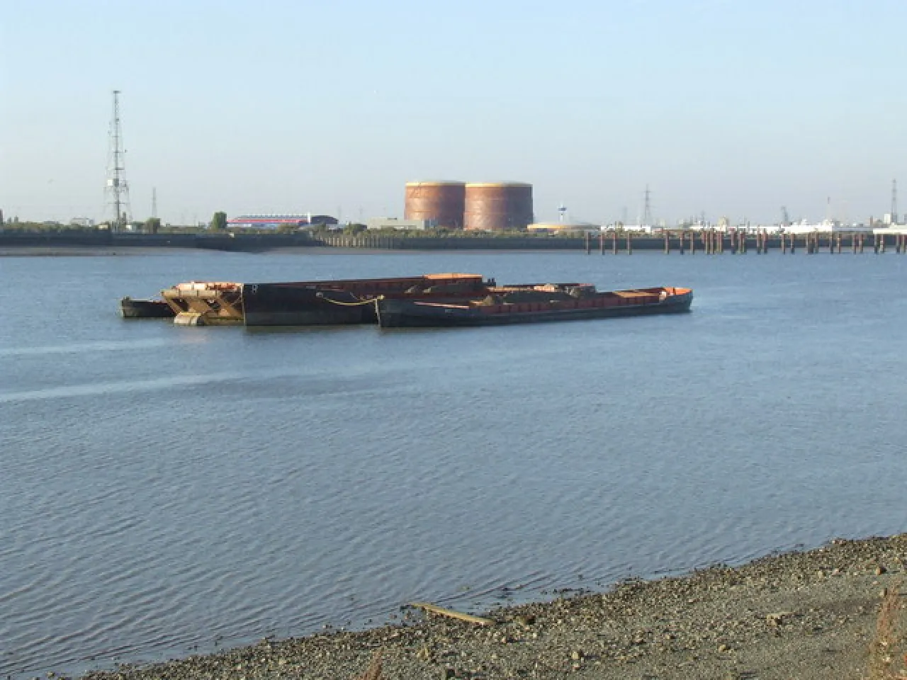 The River Thames at Gallions Reach, between Thamesmead and Beckton