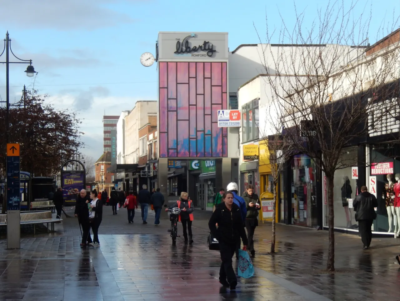 Shoppers on South Street in Romford town centre, near Gidea Park