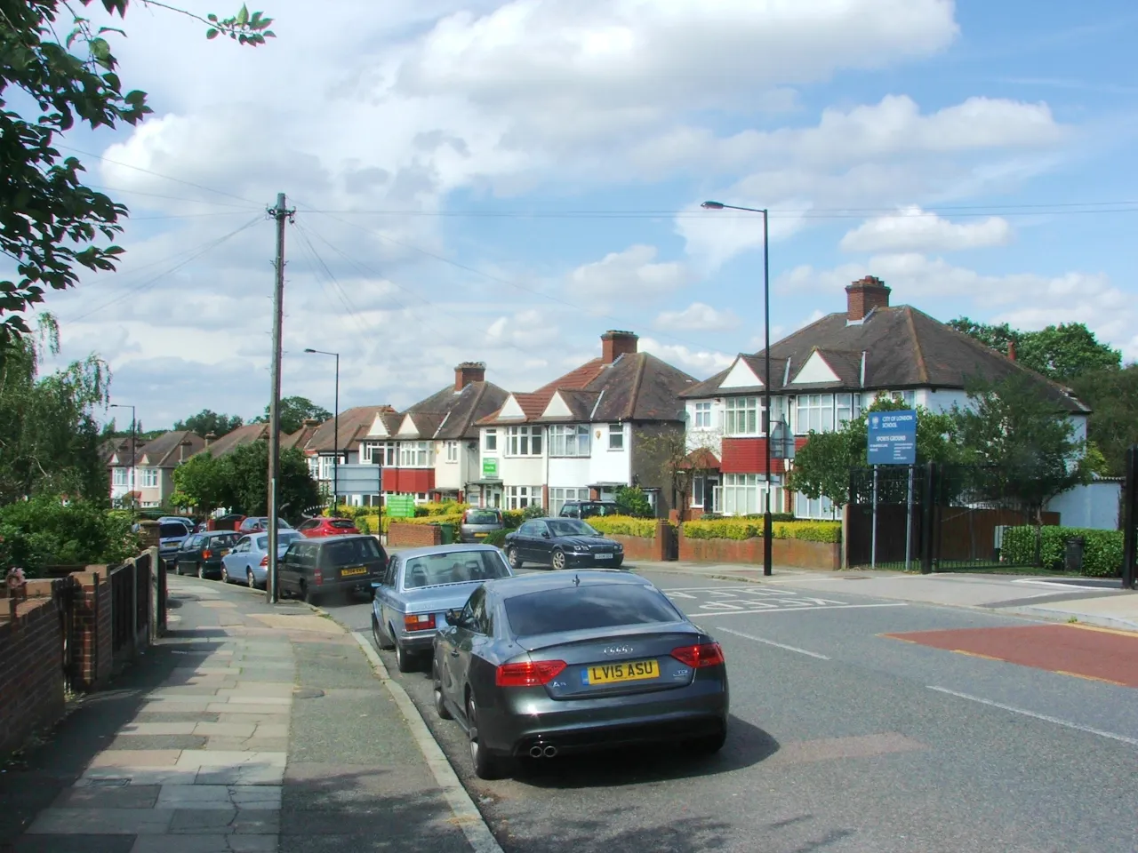 Houses along Marvels Lane in Grove Park, Lewisham