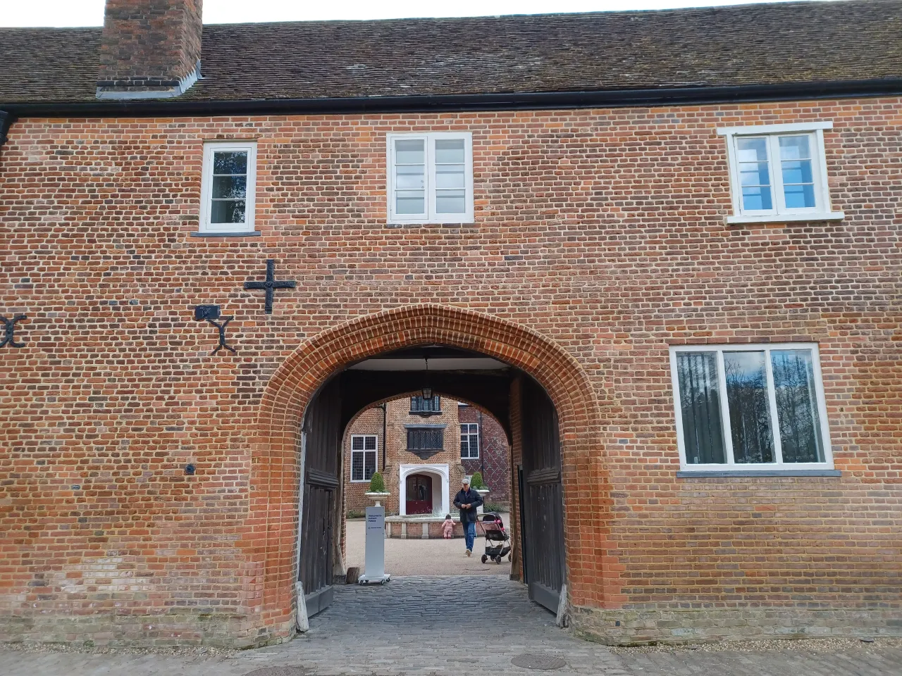 The gatehouse and courtyard buildings at Fulham Palace