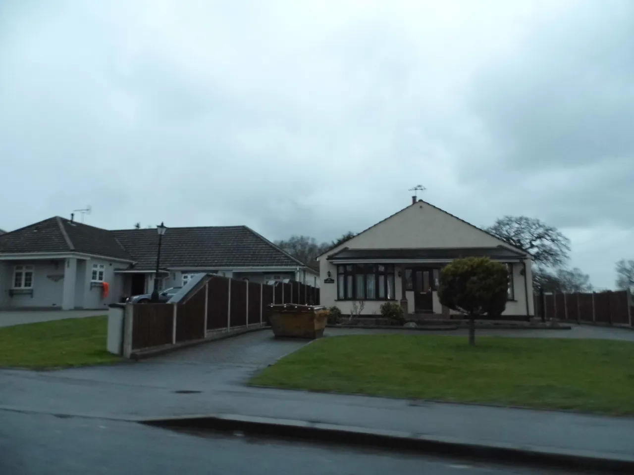 Bungalows on North Road in Havering-atte-Bower village