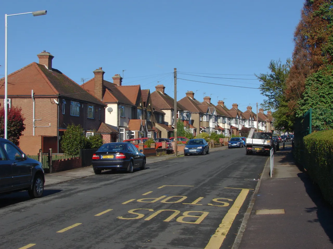 Hewens Road, a residential street in Hayes End