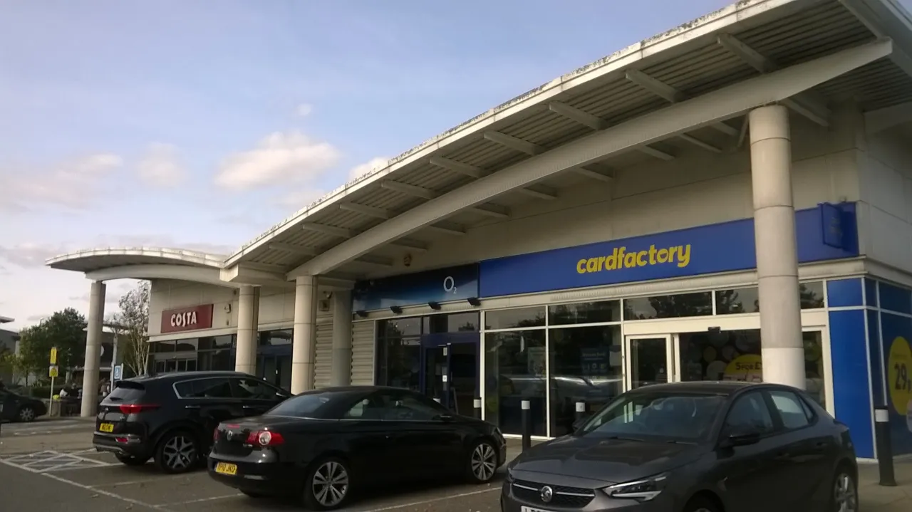 Shops at Lombardy Retail Park on Uxbridge Road, Hayes, near Hayes End