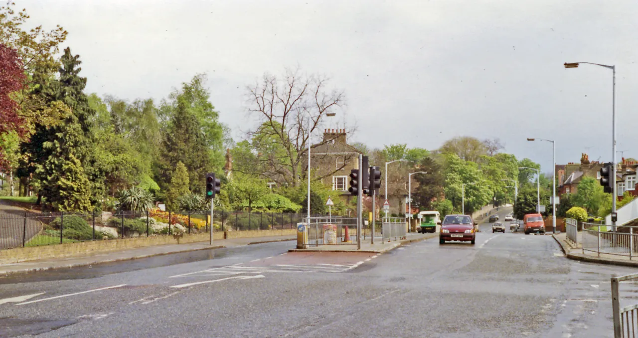 Forest Hill Road near the site of the former Honor Oak railway station, Honor Oak
