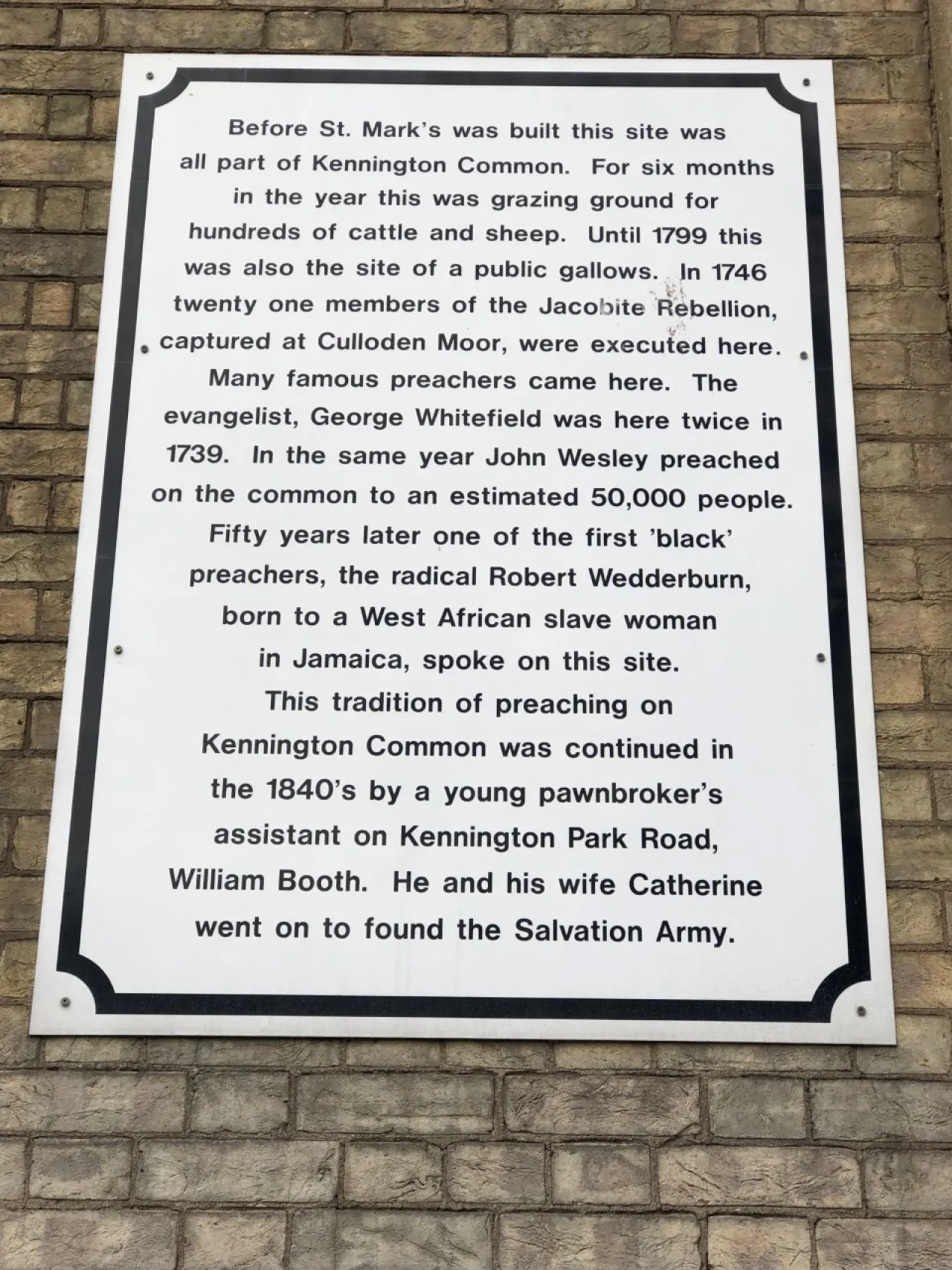 St Mark's Church, Kennington, built on the site of the former gallows