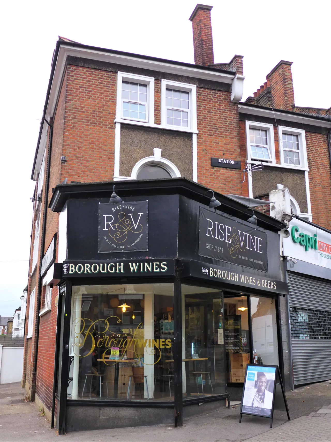 A wine shop on the corner of Station Terrace, Kensal Rise