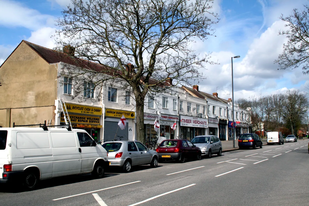 A parade of small shops on Kenton Lane in Kenton