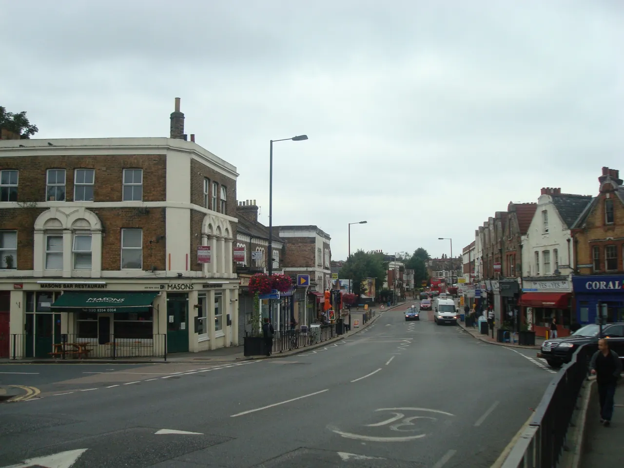 Ladywell Road with local shops, Ladywell, London SE13