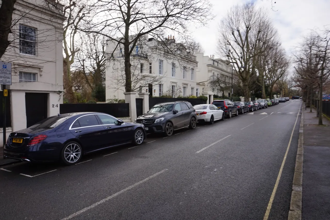 Maida Avenue, a residential street in Little Venice, Paddington