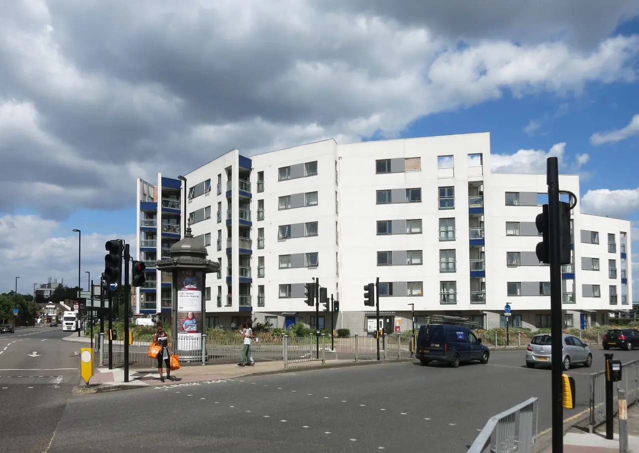 New apartments at the Bell Green road junction, Lower Sydenham
