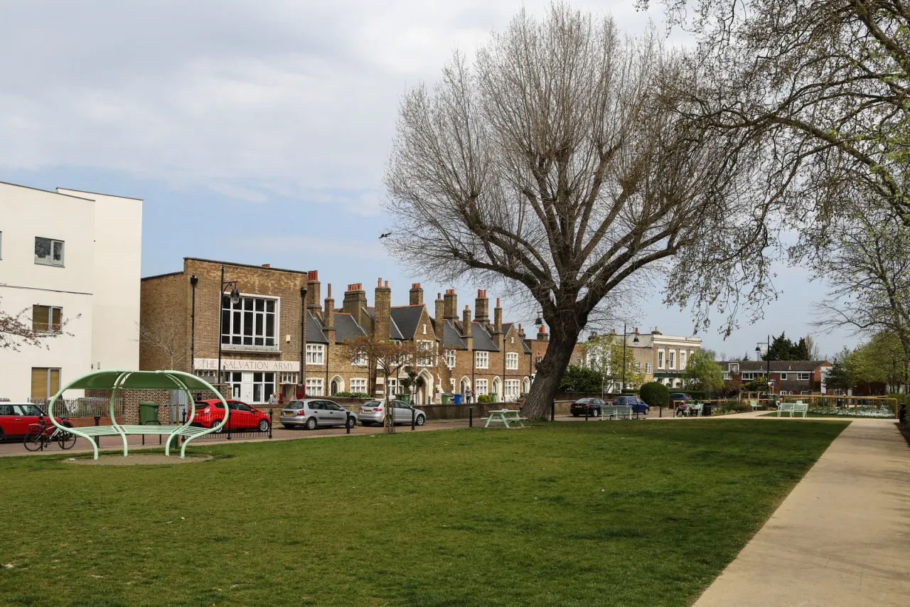 Nunhead Green, an open green space near New Cross Gate
