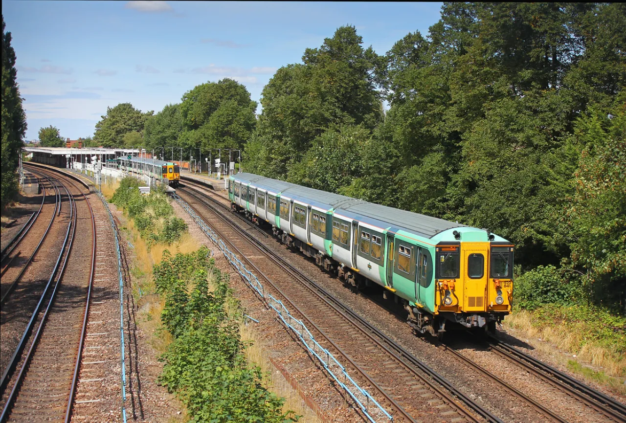 A train on the railway through Norbury, the line that turned the rural manor edge into a suburb