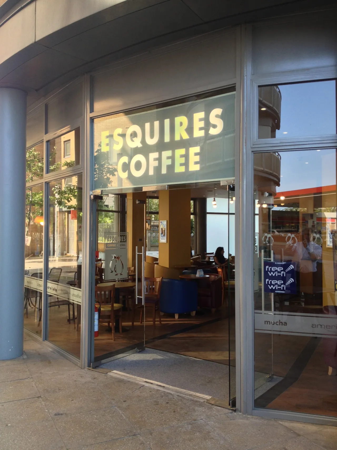 Esquires Coffee House entrance in North Acton, W3