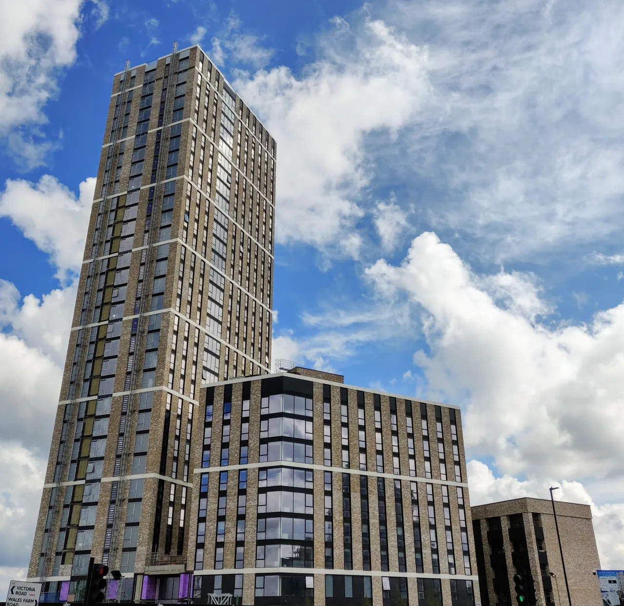 The Kemp Porter Buildings, a student housing tower on Victoria Road, North Acton