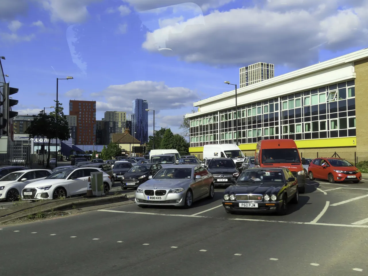 Wales Farm Road in Acton, near the office and student housing development