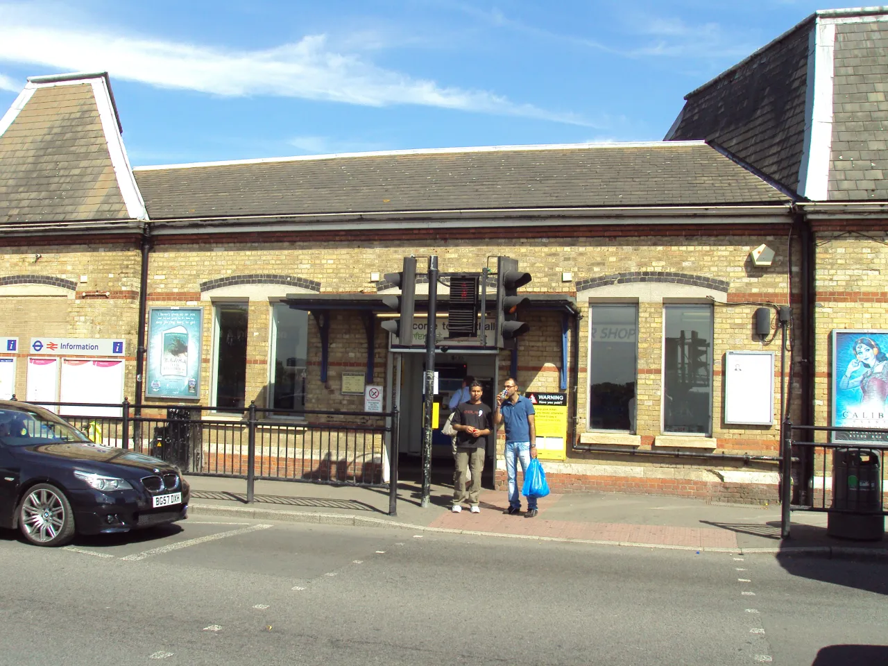 Frontage of Southall railway station, near Norwood Green in west London