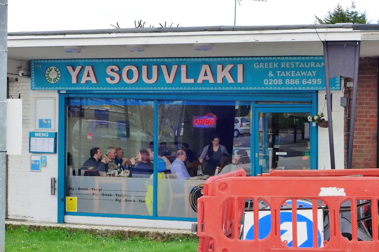Ya Souvlaki, a Greek restaurant on Bramley Road near Oakwood station